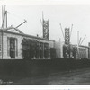 Exterior marble work : construction of the Fifth Avenue facade seen from the southeast corner of Fifth Avenue and Fortieth Street