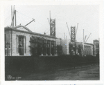 Exterior marble work : construction of the Fifth Avenue facade seen from the southeast corner of Fifth Avenue and Fortieth Street