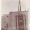 Exterior marble work : construction of the cornice on the south facade
