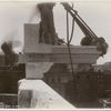 Exterior marble work : close-up view of the construction of the cornice on the south facade