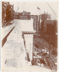 Exterior marble work : looking northeast from the cornice on the Fifth Avenue facade