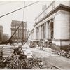 Exterior marble work : view of the Fifth Avenue facade, looking south