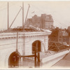 Exterior marble work : construction of the pediment facing east