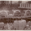 Interior work, Astor Hall : construction of doorways and walls