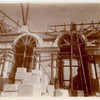 Interior work, Astor Hall : construction of arches and walls