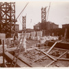 Interior work : initial construction of marble walls