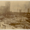 Interior work, looking south