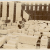 Interior work : marble blocks, and construction of west wall