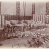 Interior work, looking west