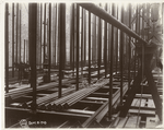 Interior work : rows of verticle beams