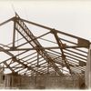 Interior work : structural framework of the roof (?)