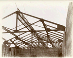 Interior work : structural framework of the roof (?)