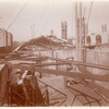 Interior work : structural framework, looking west