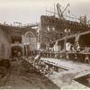 Interior work : workers laying bricks