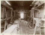 Interior work : construction of a hallway