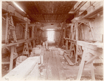 Interior work : construction of a hallway