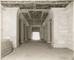 Interior work : marble hallway, ceiling and floor unfinished