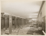 Interior work : construction of bookcases in the stacks