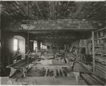 Interior work : room occupied by building materials and equipment
