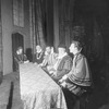 Scene from "Elizabeth the Queen" (by Maxwell Anderson), 1930. L to R: Arthur Hughes (Cecil), ?, Percy Waram (Raleigh) et al.