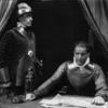 Alfred Lunt (seated) as Earl of Essex in "Elizabeth the Queen", NYC, 1930.