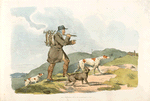 [A hunter with rabbits.]
