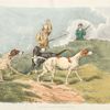 Hunting scene (dogs ready to hounddown)