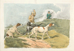 Hunting scene (dogs ready to hounddown)