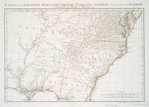 Carte de la Louisiane, Maryland, Virginie, Caroline, Georgie, avec une partie de la Floride