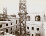 Interior work : construction of the north courtyard, looking southeast