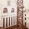 Interior work : construction of the north courtyard, looking northwest