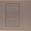 Dialogues.