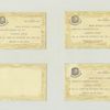 Trade cards depicting boys performing various jobs : cook, server and foot servant.
