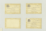 Trade cards depicting boys performing various jobs : cook, server and foot servant.