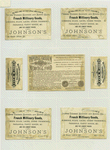 Cigarette cards entitled 'between the acts and bravo' of Alice Chandos and Nellie Barbour ; trade cards depicting pictures of children and a sequence of humorous cards showing two men fighting over a woman.