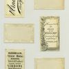 Trade cards depicting St. Peter's Cathedral, Leaning Tower of Pisa, Cathedral at Milan, a boy with a gun walking on stilts in a marsh, a boy drinking champagne, a castle and frogs.