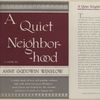 A Quiet Neighborhood, by Anne Goodwin Winslow.