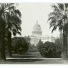 State capitol and grounds, with palm trees in foreground, Sacramento, California.