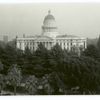 State capitol and surrounding trees, Sacramento, California.