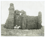 Ruins of old Spanish-Indian church known as Abo Ruins. These belong to the 16th or 17th century, Manzano National Forest, New Mexico.