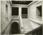 Interior work : stairway at the north end of the third floor