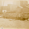 Foundation work, looking northeast