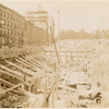Foundation work, looking west along Fortieth Street