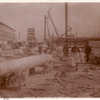Exhibition room column in front yard, [Port Morris marble yard]