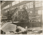 Moulding machine in a marble yard in Long Island City