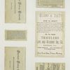Trade cards depicting a painter, an easel, a fly, flowers, a crow, a rabbit, birds, sailboats, ducks and a violinist.