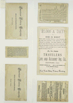 Trade cards depicting a painter, an easel, a fly, flowers, a crow, a rabbit, birds, sailboats, ducks and a violinist.