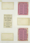 Calendars and trade cards depicting a horseshoe, boats, flowers, eggs, pussy willow, a ladybug and pyramids.