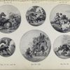 War (no. 54); Bears at school (no. 7); Peace (no.55); Bear hunting (no.8, 8a,b); The farriers (no.231), Bear attacked by dogs (no.10).