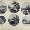 Dublin Industrial Exhibition, 1853 (no. 31); The Red Bull Inn (no. 272); St. Paul's Cathedral and River Pageant (no. 129); Little Red Riding Hood (no. 258); The girl with the grapes (no. 243); Tyrolese village scene (no. 342).